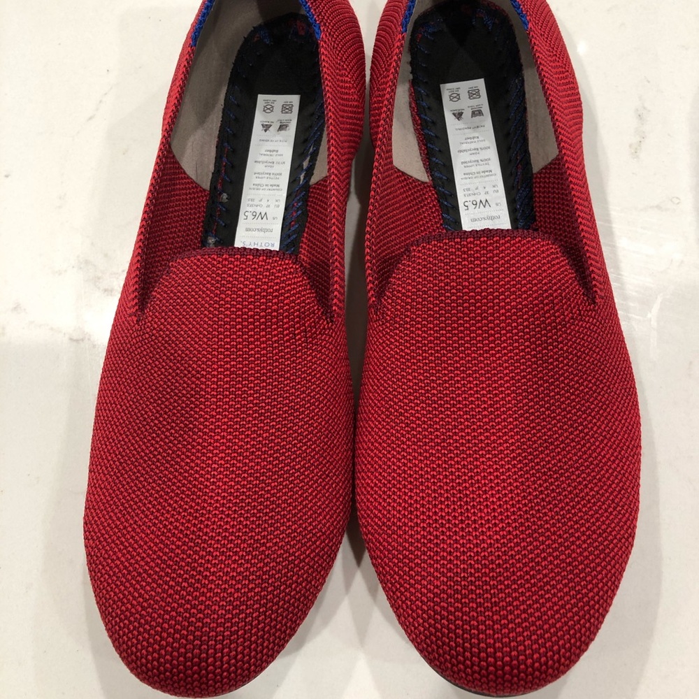 Rothys dark red retired loafer